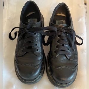 Vintage Dr. Martens 8651 Leather Oxford Loafer Platform Shoes Black Unisex 6 / 7